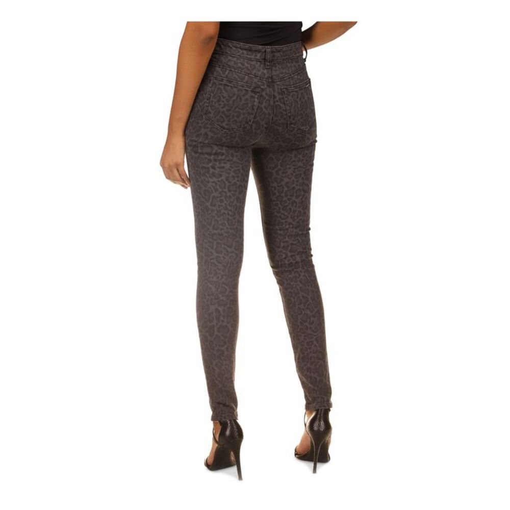 MICHAEL KORS Womens Gray Denim High Rise Stretch Belt Loops Skinny Jeans 8 - Picture 2 of 2